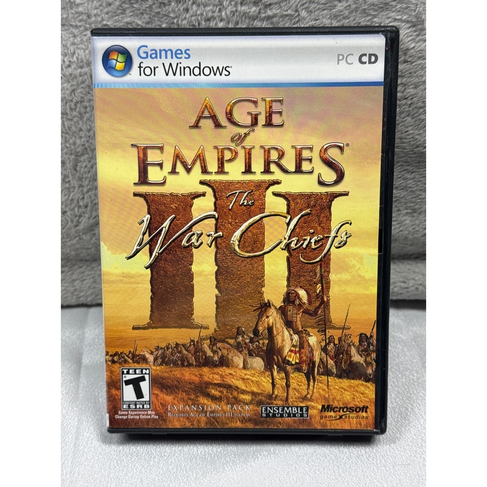 Microsoft Age of Empires III The WarChiefs PC CD Expansion Pack RTS Strategy